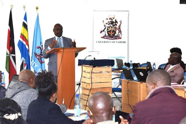DVC Research, innovation & Enterprise Prof.  Francis Mulaa, UON. And members of association of pentecostal vocational training institutions of kenya (apvotik) rpl practitioner level 2 training workshop